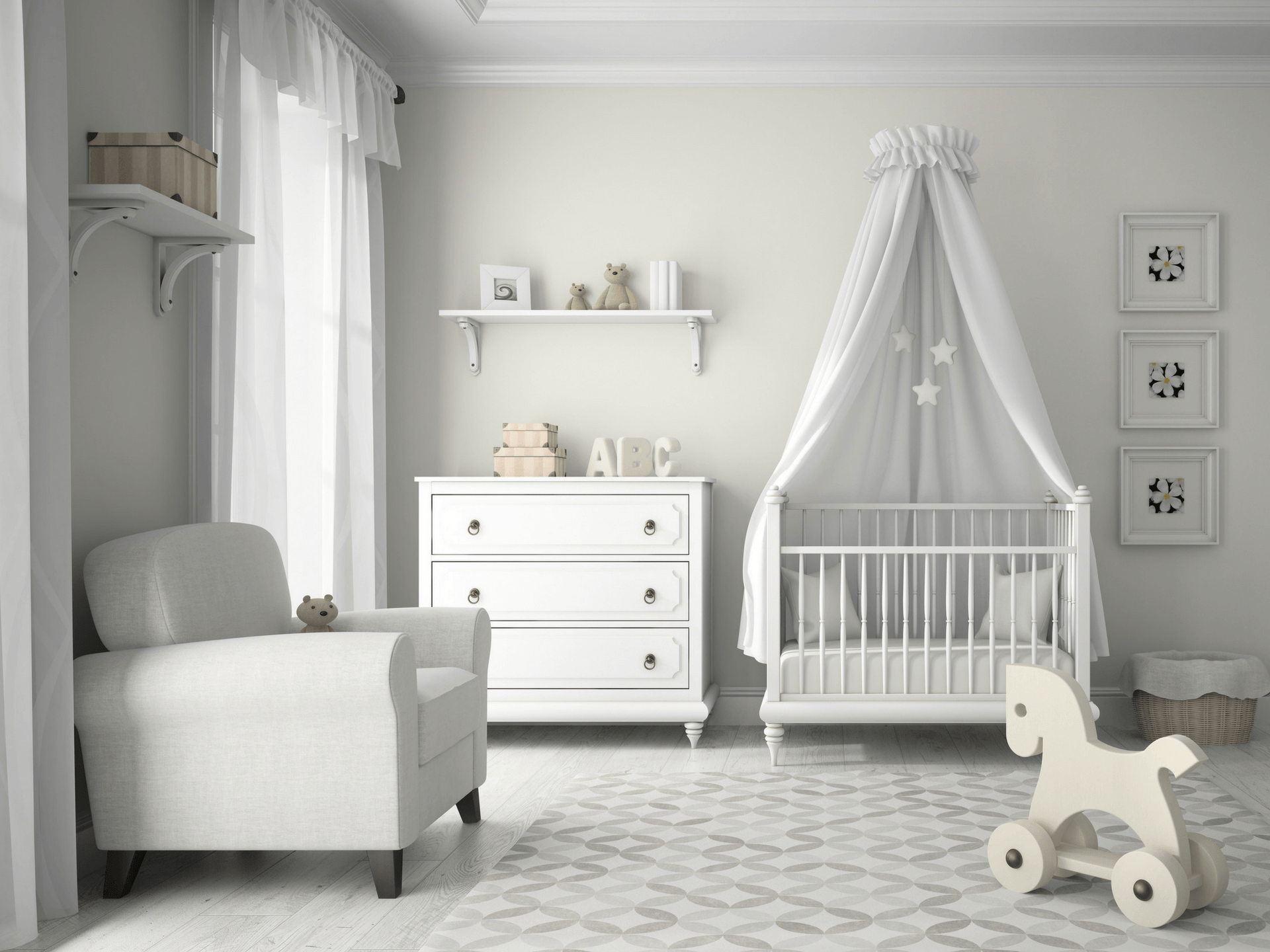 Gray gender neutral 2024 nursery