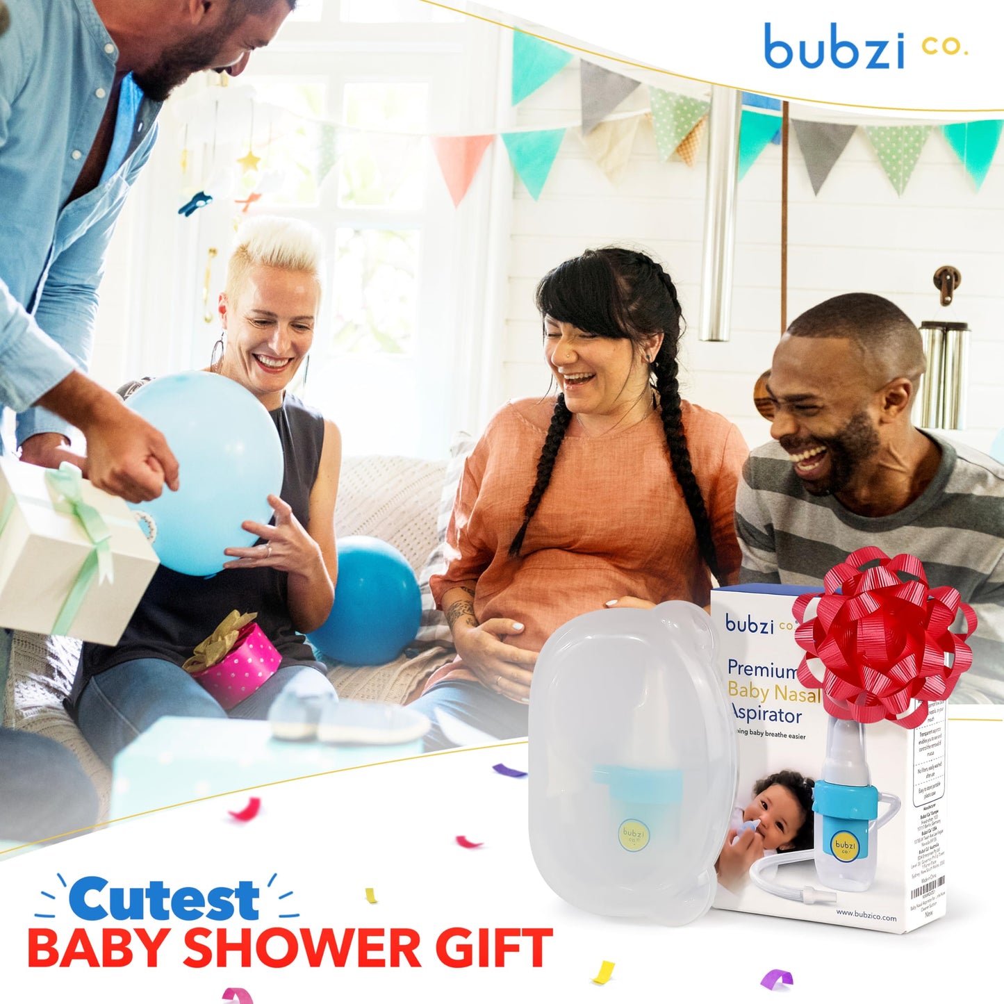 Bubzi Co Premium Baby Nasal Aspirator for Little Blocked Noses