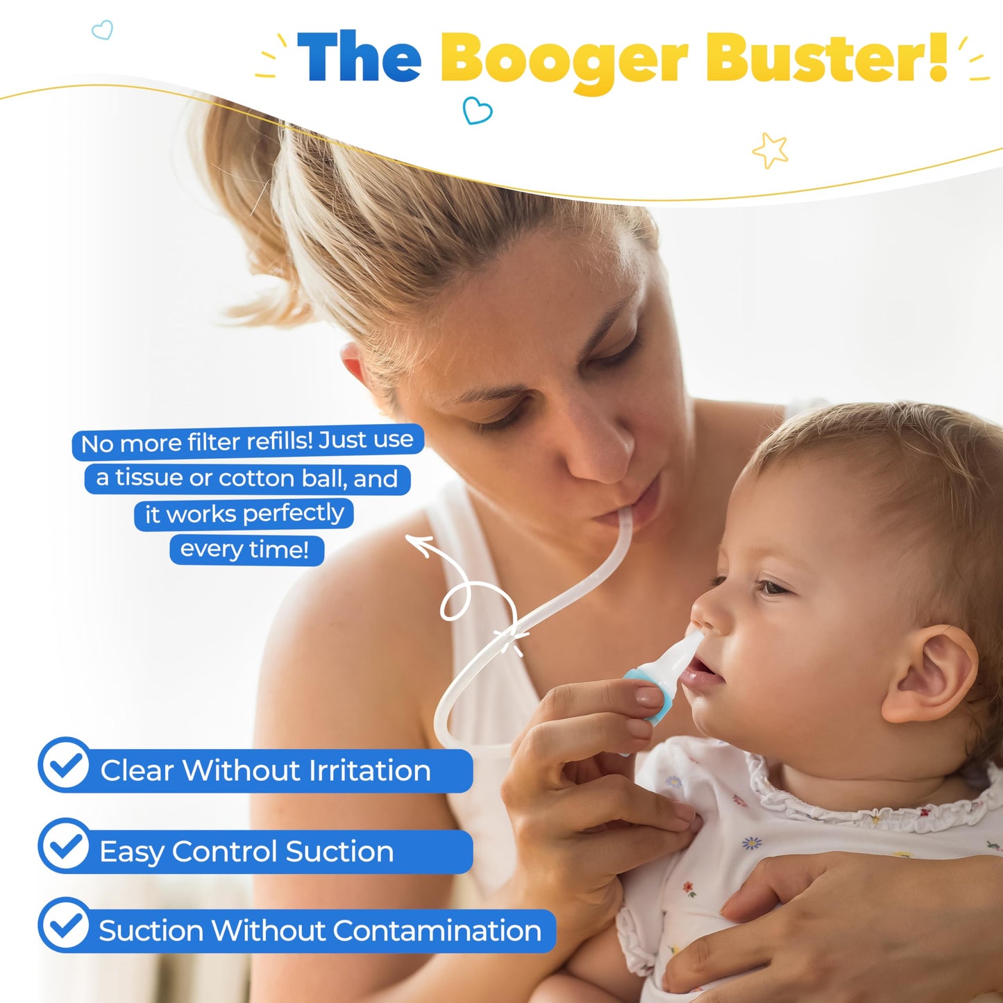 Bubzi Co Premium Baby Nasal Aspirator for Little Blocked Noses