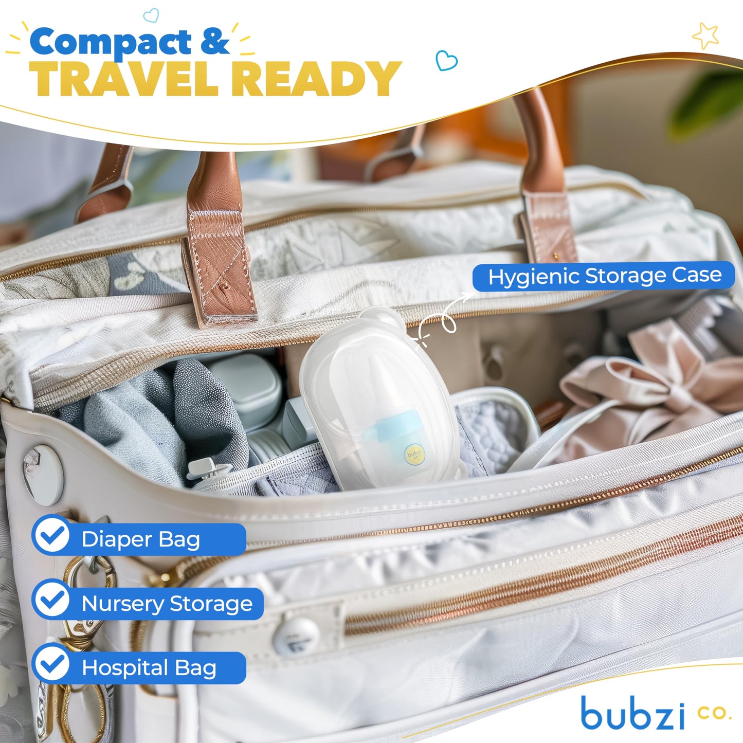 Bubzi Co Premium Baby Nasal Aspirator for Little Blocked Noses