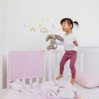 Super Soft 5 Piece Crib Bedding Set – Unicorn Dreams