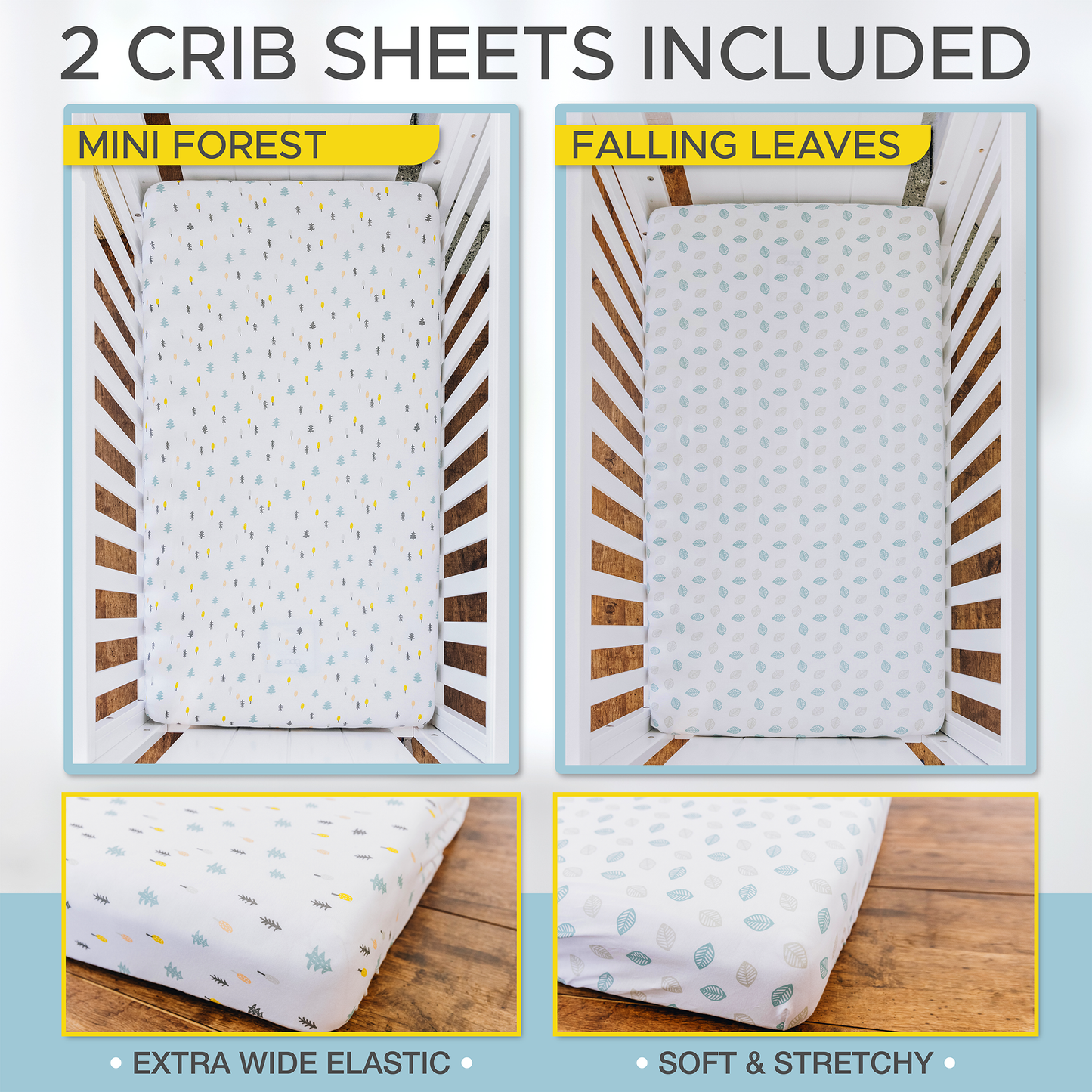 Super Soft 5 Piece Crib Bedding Set – Woodland Wonder