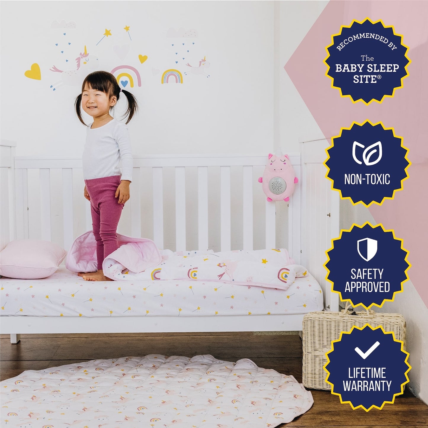 Super Soft 5 Piece Crib Bedding Set – Unicorn Dreams