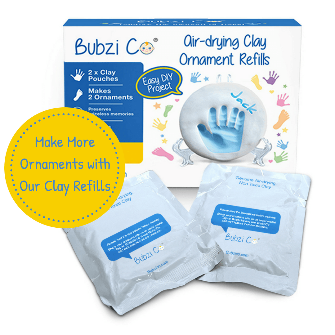 Bubzi Co Baby Handprint & Footprint Clay Ornament Keepsake Kit Keepsake Bubzi Co 