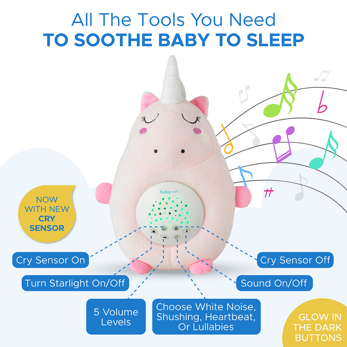 Bubzi Co Soothing Sleep Unicorn