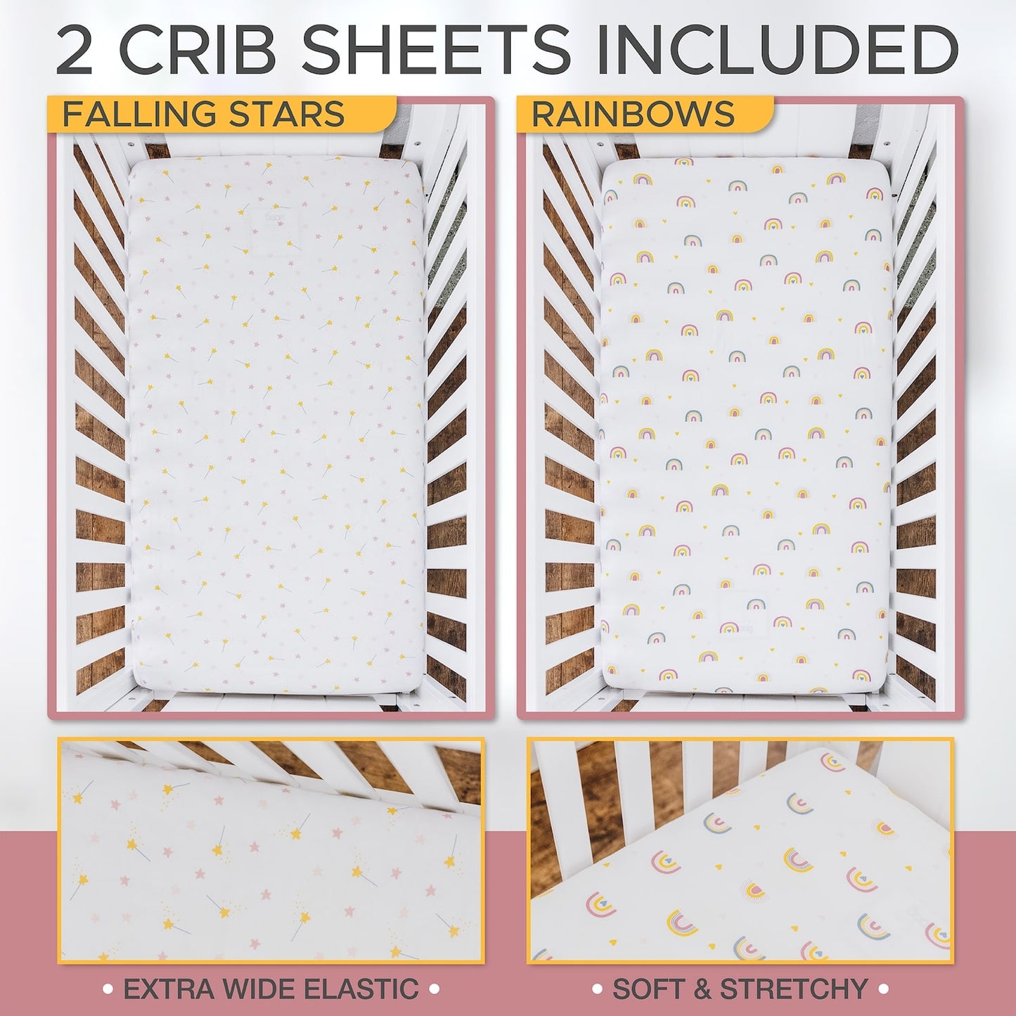Super Soft 5 Piece Crib Bedding Set – Unicorn Dreams