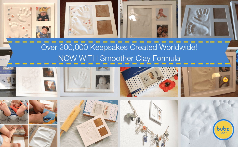 Baby Handprint and Footprint Makers Kit Keepsake for Newborn Boys & Girls, Baby