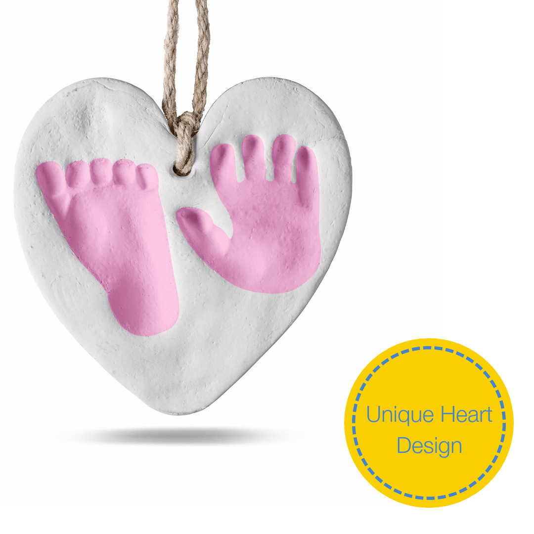 KeaBabies Trove Baby Hand and Footprint Kit, Dog Paw Print Kit, Handprint Ornament Kit for Babies, Boys, Girls, Newborns - with Love Multi Color