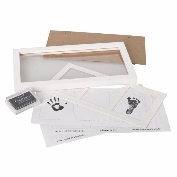 Bubzi Co DIY Baby Handprint and Footprint Ink Frame Keepsake Kit Bubzi Co 