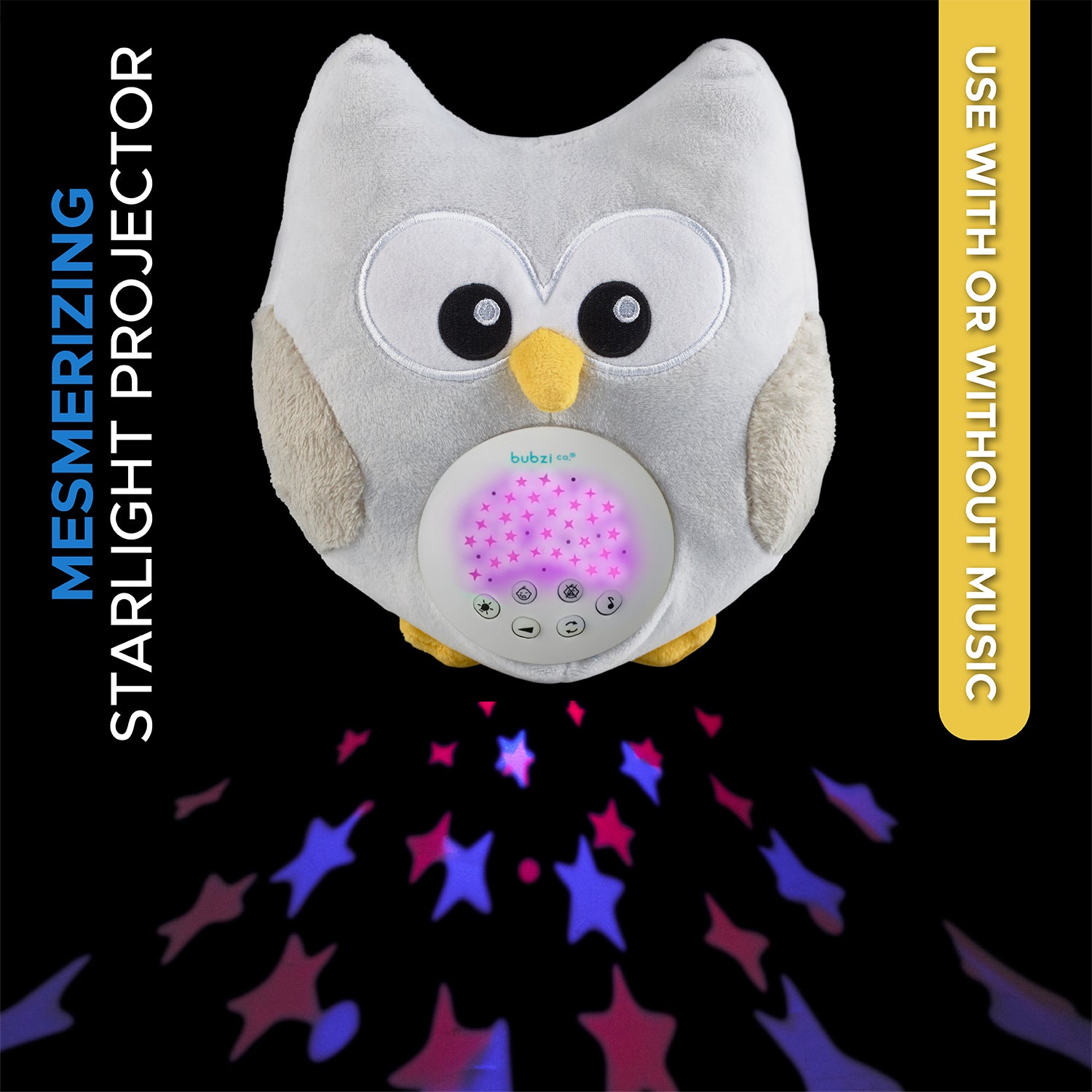Soothing Sleep Owl - With Starlight Projector Light & Lullabies Music Sound  - Bubzi Co