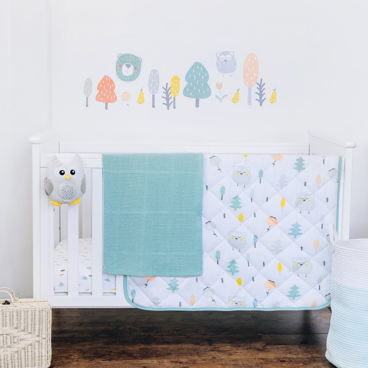 Super Soft 5 Piece Crib Bedding Set – Woodland Wonder